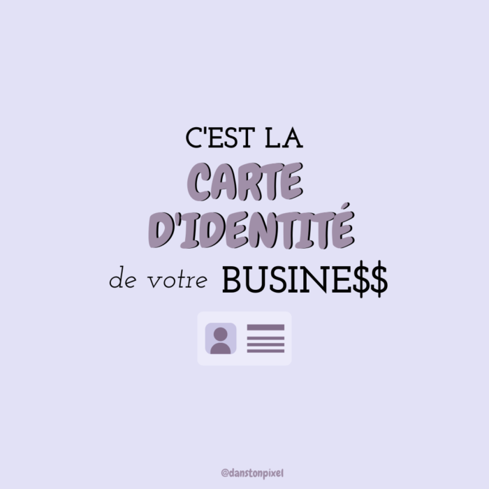 Carte d'identité de votre business