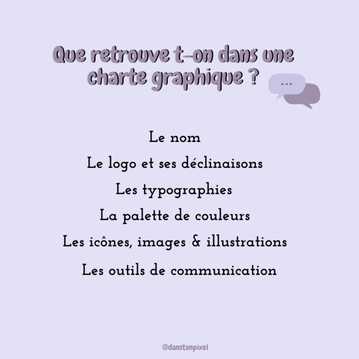 Que retrouve t-on dans une charte graphique ?